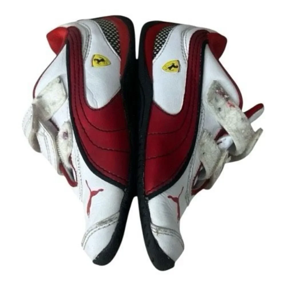 Puma  Ferrari Drift Cat Toddler Sneakers Size 9 White Red Walking Shoes Low Top